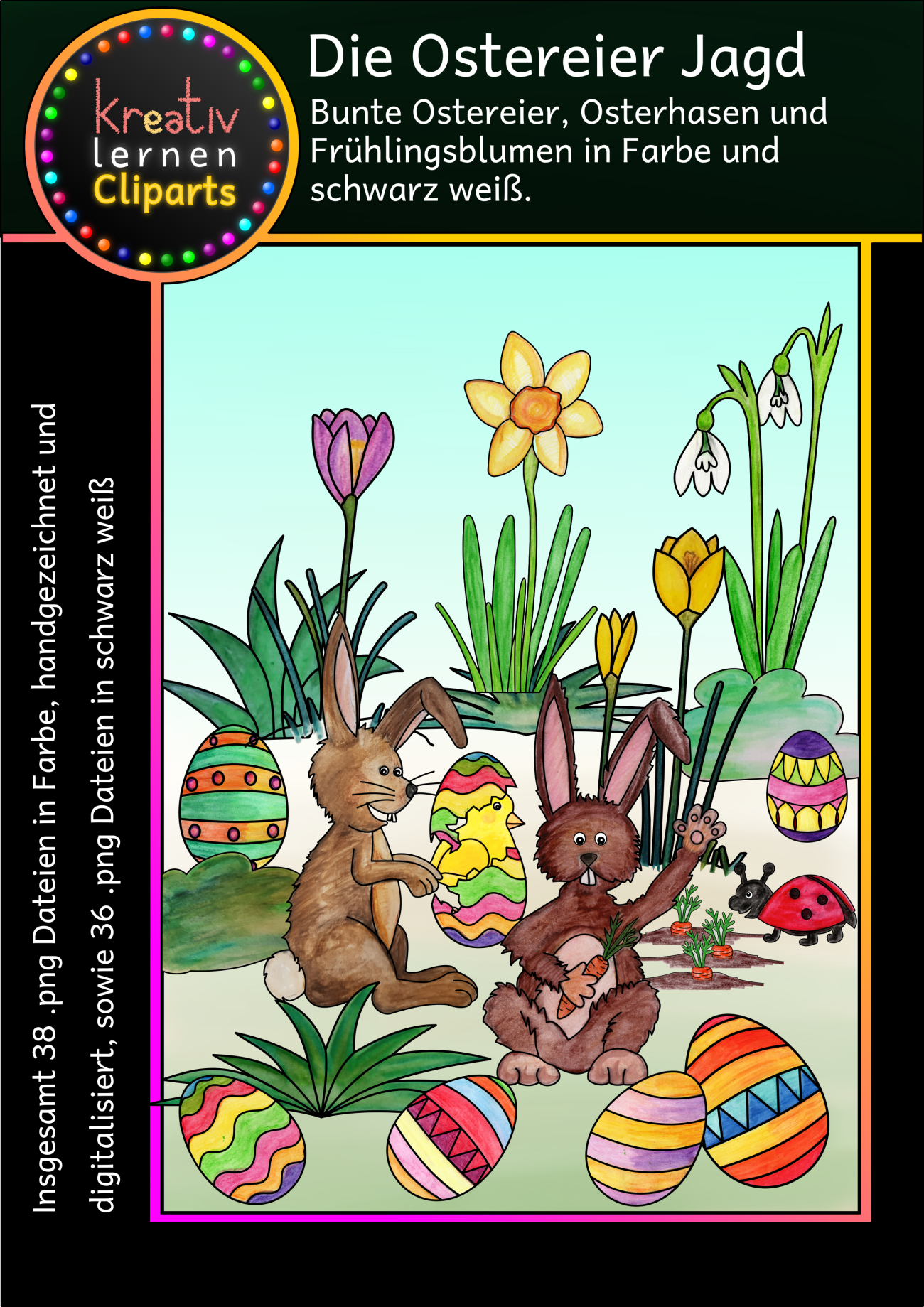 Oster Easter Clip Art Bilddateien zum Erstellen von Ostermaterial