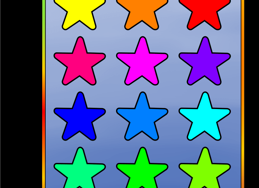 Nutze diese Sternchen zum Erstellen von Material, zum Dekorieren in deiner Klasse, als Token für dein Bonuspunkte System und für alles, was dir sonst noch einfällt.