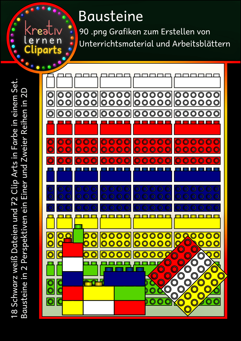 Baustein Grafiken zum Erstellen von Material
