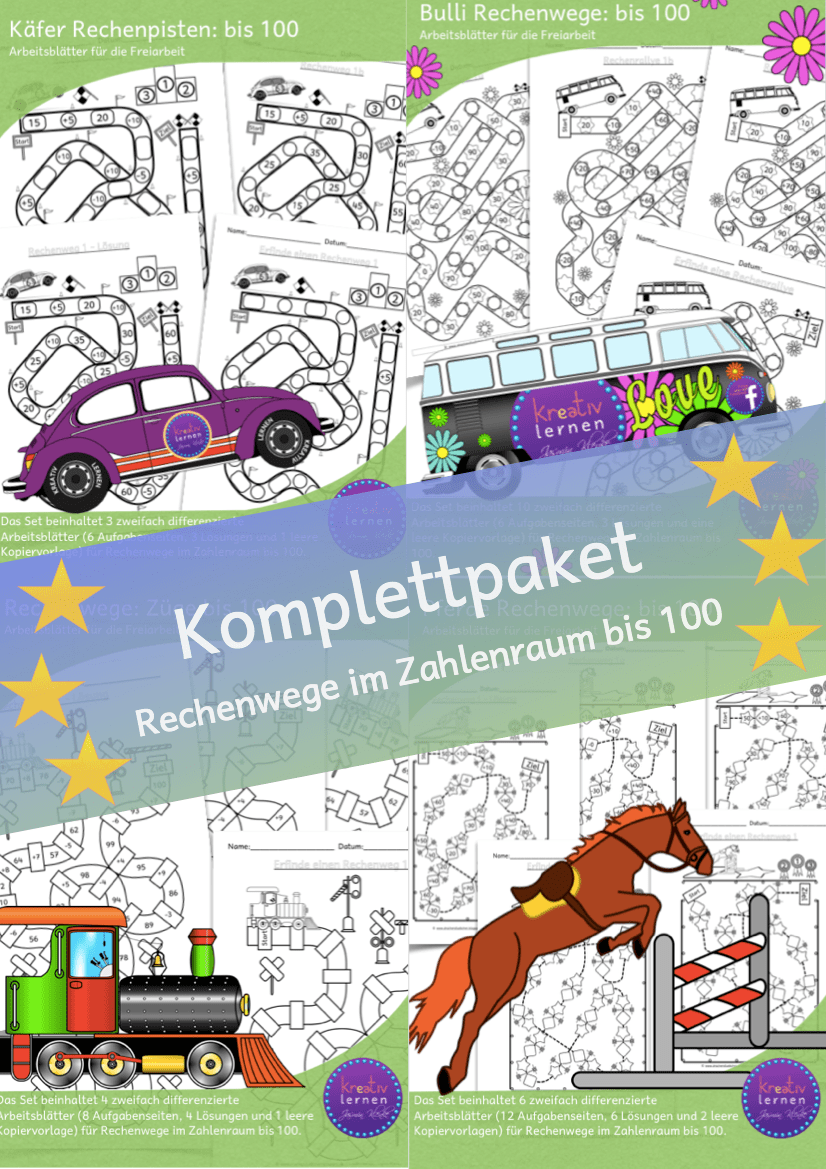 Rechenwege bis 100 Komplettpaket Titel