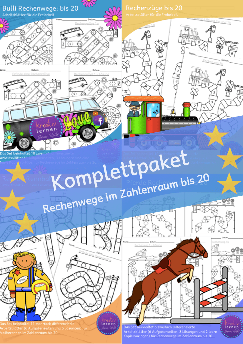 Rechenwege bis 20 Komplettpaket Titel