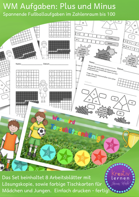 Gemischte Aufgaben Plus und Minus zum Wiederholen von Rechenstrategien im Zahlenraum bis 100