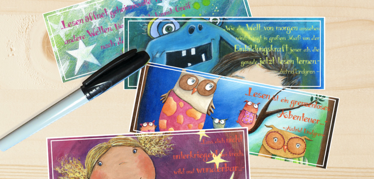 Lesezeichen als kleiner Anreiz mehr zu lesen.