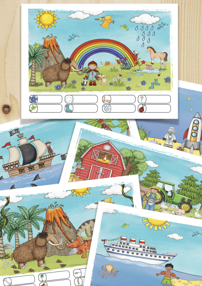 Erzählen und Beschreiben kann man schon ganz früh üben. Das stärkt gleichzeitig sprachliche und mathematische Kompetenzen und schult die Wahrnehmung.