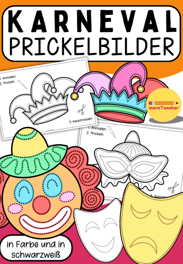  14 kreative Ideen für Karneval in der Grundschule – Kreativ Lernen Illustration 