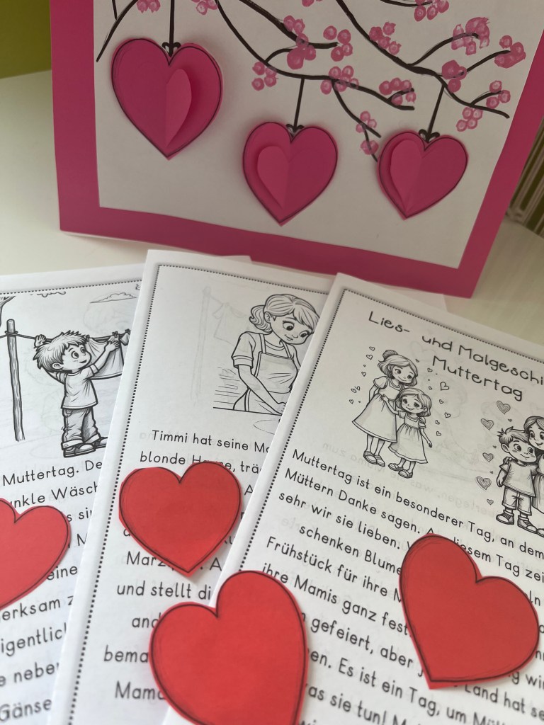 Muttertag lesen und Malen