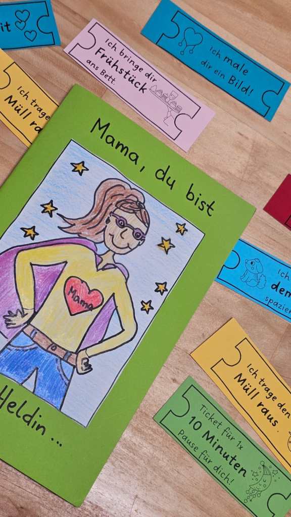 Muttertag in der Grundschule. Karten basteln zum Muttertag mit Empathie und ganz viel Herz.