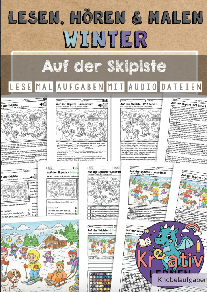 Leseförderung im Winter mit Hördateien zur individuellen Leseförderung.